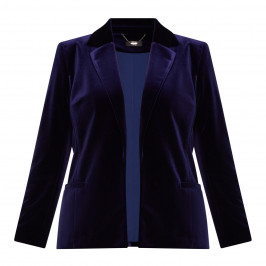 Tia Velvet Jacket Navy  - Plus Size Collection