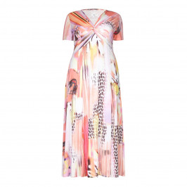 TIA abstract pink print MAXI DRESS