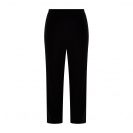 Tia Pull On Velvet Trousers Black - Plus Size Collection