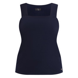 Tia Square Neck Vest Navy  - Plus Size Collection
