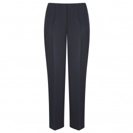 Verpass navy pull on narrow leg elastic waist trousers - Plus Size Collection