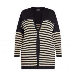 VERPASS CARDIGAN BLACK AND GOLD - Plus Size Collection