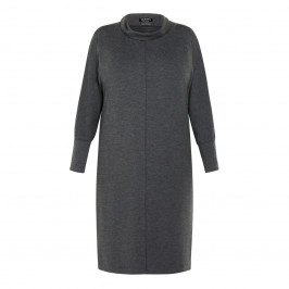 VERPASS COWL NECK JERSEY DRESS GREY - Plus Size Collection