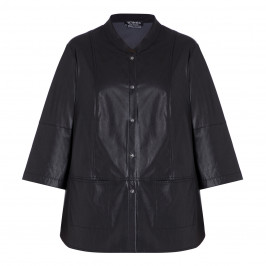 VERPASS FAUX LEATHER JACKET BLACK - Plus Size Collection