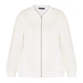 VERPASS COTTON BLOUSON JACKET WHITE  - Plus Size Collection