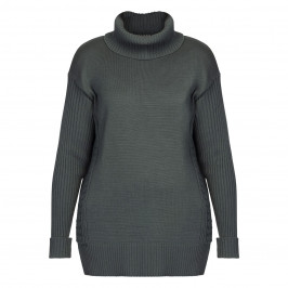 VERPASS POLO NECK SWEATER OLIVE - Plus Size Collection