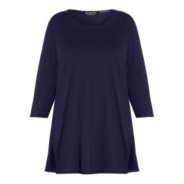 VERPASS STRETCH JERSEY TOP NAVY - Plus Size Collection