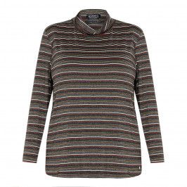 VERPASS STRIPE LUREX SWEATER  - Plus Size Collection