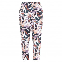 VERPASS LEAF PRINT CROPPED TROUSERS  - Plus Size Collection