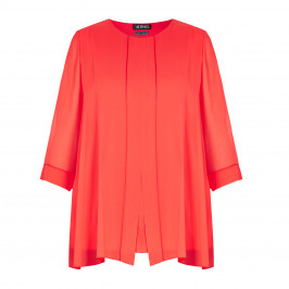 VERPASS CHIFFON TUNIC CORAL - Plus Size Collection