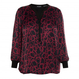VERPASS SATIN FRONT PRINT TUNIC - Plus Size Collection