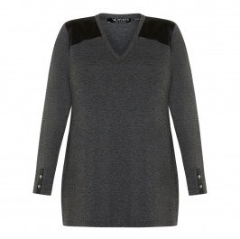 VERPASS V-NECK TUNIC GREY - Plus Size Collection