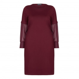 VERPASS DRESS KNITTED CHIFFON SLEEVE - Plus Size Collection