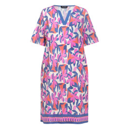 Verpass Floral Print Dress Pink and Blue - Plus Size Collection