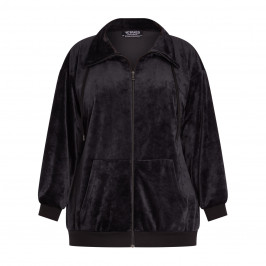 Verpass Velour Jacket Black - Plus Size Collection