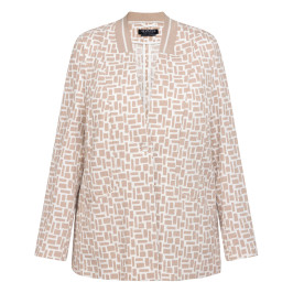 Verpass Jacket Print Beige  - Plus Size Collection