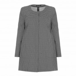 VERPASS monochrome jacquard LONG JACKET - Plus Size Collection