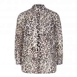 VERPASS LIGHT PINK LEOPARD CRUSHED SHIRT - Plus Size Collection