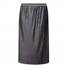 VERPASS PLEATED MIDI METALLIC SKIRT - Plus Size Collection