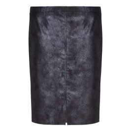 VERPASS gunmetal eco leather painted effect SKIRT - Plus Size Collection