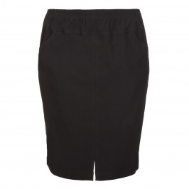 VERPASS BLACK TECHNO STRETCH PENCIL SKIRT - Plus Size Collection