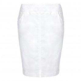 VERPASS WHITE TECHNO STRETCH PENCIL SKIRT  - Plus Size Collection