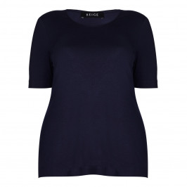 BEIGE label navy T-SHIRT - Plus Size Collection