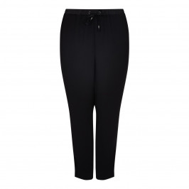 BEIGE LABEL BLACK DRAWSTRING TROUSERS - Plus Size Collection