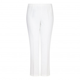 VERPASS ivory straight leg pull-on TROUSER - Plus Size Collection