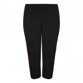 VERPASS black cropped TROUSERS with side embellishment - Plus Size Collection