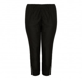 VERPASS black cropped trousers with ankle zips - Plus Size Collection