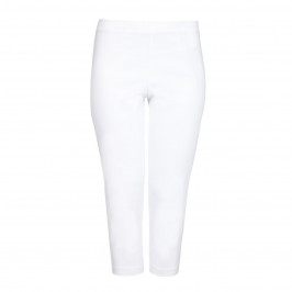 VERPASS white technostretch cropped Trousers - Plus Size Collection