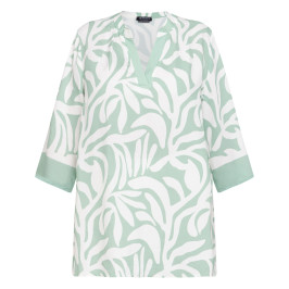 Verpass Tunic Leaf Print Green - Plus Size Collection