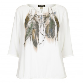 VERPASS feather print Tunic - Plus Size Collection