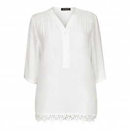 VERPASS lace trimmed white Tunic - Plus Size Collection