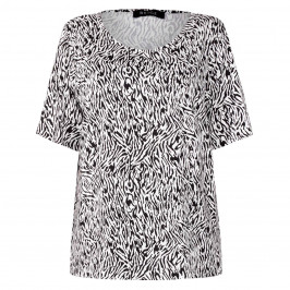 BEIGE ZEBRA PRINT TUNIC - Plus Size Collection