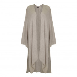 YOEK taupe cashmere and silk blend CAPE - Plus Size Collection