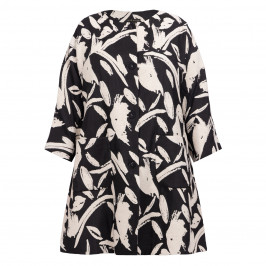 Yoek Jacquard Jacket Black and Ivory - Plus Size Collection