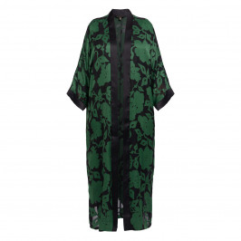 Yoek Devoree Floral Kimono Green - Plus Size Collection