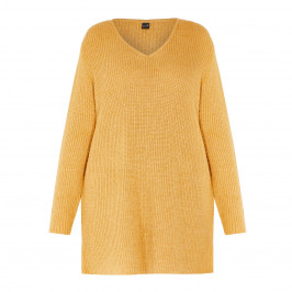 YOEK LONG KNITTED TUNIC HONEY - Plus Size Collection