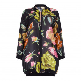 YOEK MULTICOLOUR FLORAL PRINT JACKET &VEST - Plus Size Collection