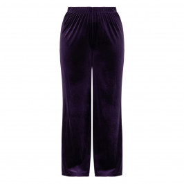 Yoek Velour Trousers Purple  - Plus Size Collection