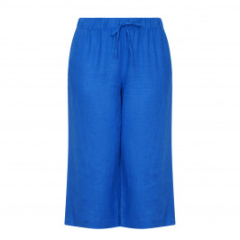 YOEK LINEN  TROUSER COBALT - Plus Size Collection
