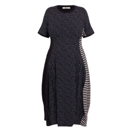 Alembika Striped Jersey Dress Black - Plus Size Collection