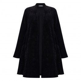 Alembika Velvet Long Jacket Black - Plus Size Collection