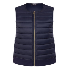 Beige Gilet Padded Navy - Plus Size Collection