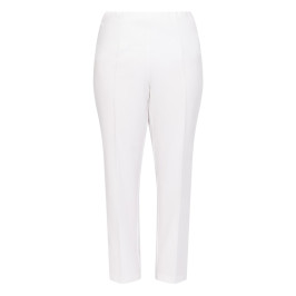 Beige Classic Regular Leg Pull On Trouser Off-White  - Plus Size Collection