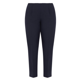 Beige Classic Slim Leg Pull On Trouser Navy - Plus Size Collection