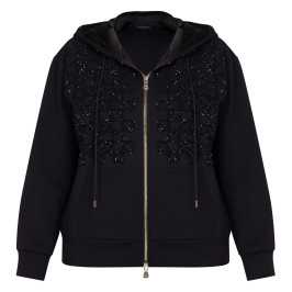 Elena Miro Hoody Embellished Black - Plus Size Collection