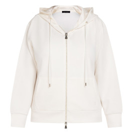 Elena Miro Jersey Hoody Off White  - Plus Size Collection